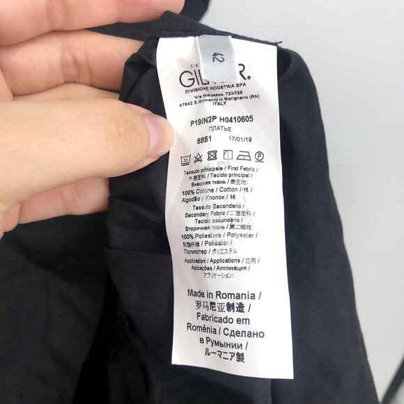 No. 21 Gilmar Iceberg Zipper Crystal Embellished Collar Shirt Dress M Black NWD - Picture 5 of 12